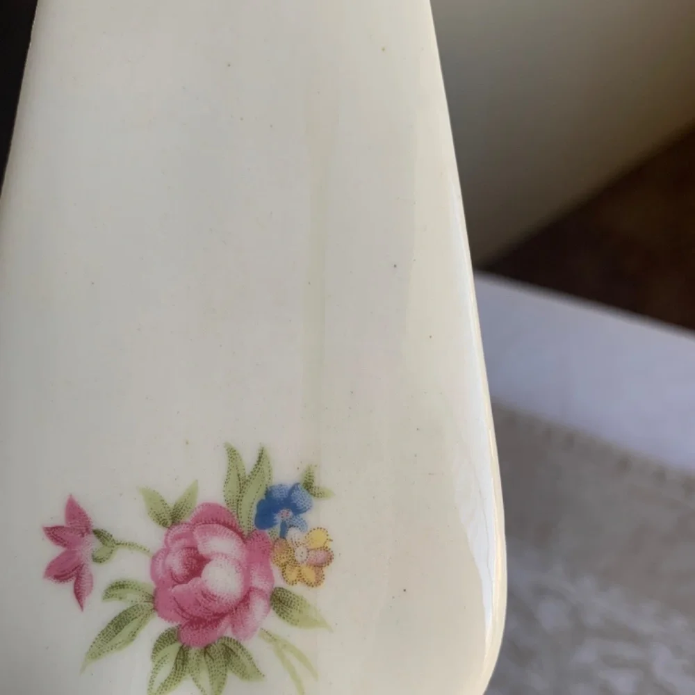 Ceramic Floral Serving Utensil Set- Shabby Chic Vintage Spoon, Fork, Pie Server